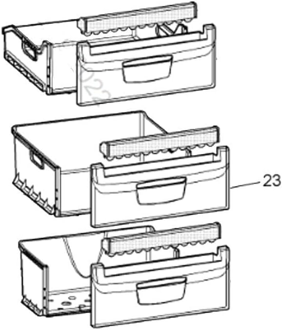 Indesit C00283741 Gefriergerätezubehör/Schubladen/Gefrierschrank mittelgefrierschublade vorne