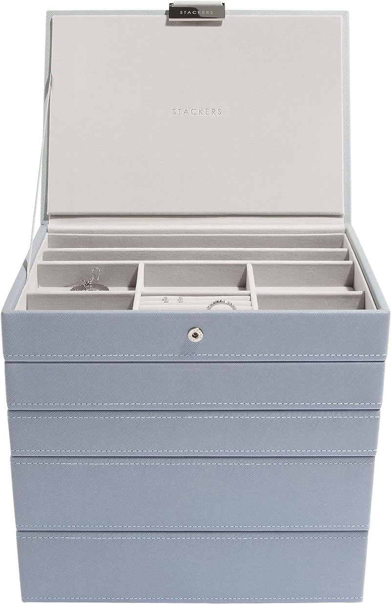 Stackers Altblau Klassisch Schmuckschatulle - 5 Dusky Blue, Dusky Blue