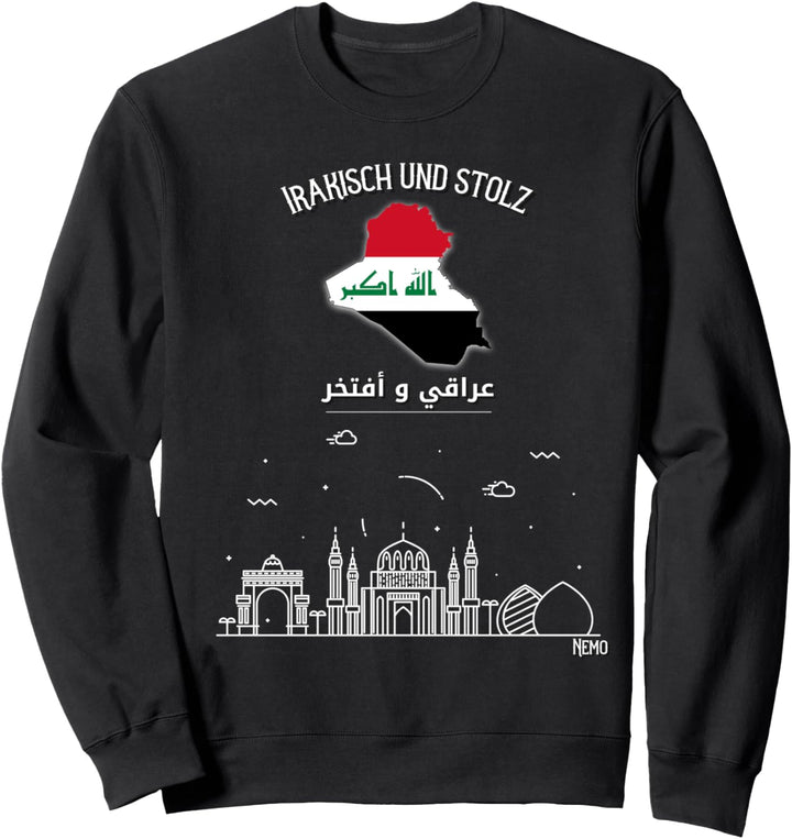Mappe & Flagge Irak T-Shirt Fashion Irakische Flagge Unisex Sweatshirt