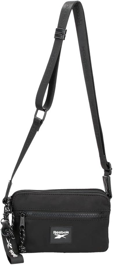Reebok Damen Elsie Gepäck- Kuriertasche Bandolera Plana Schwarz, Bandolera Plana Schwarz