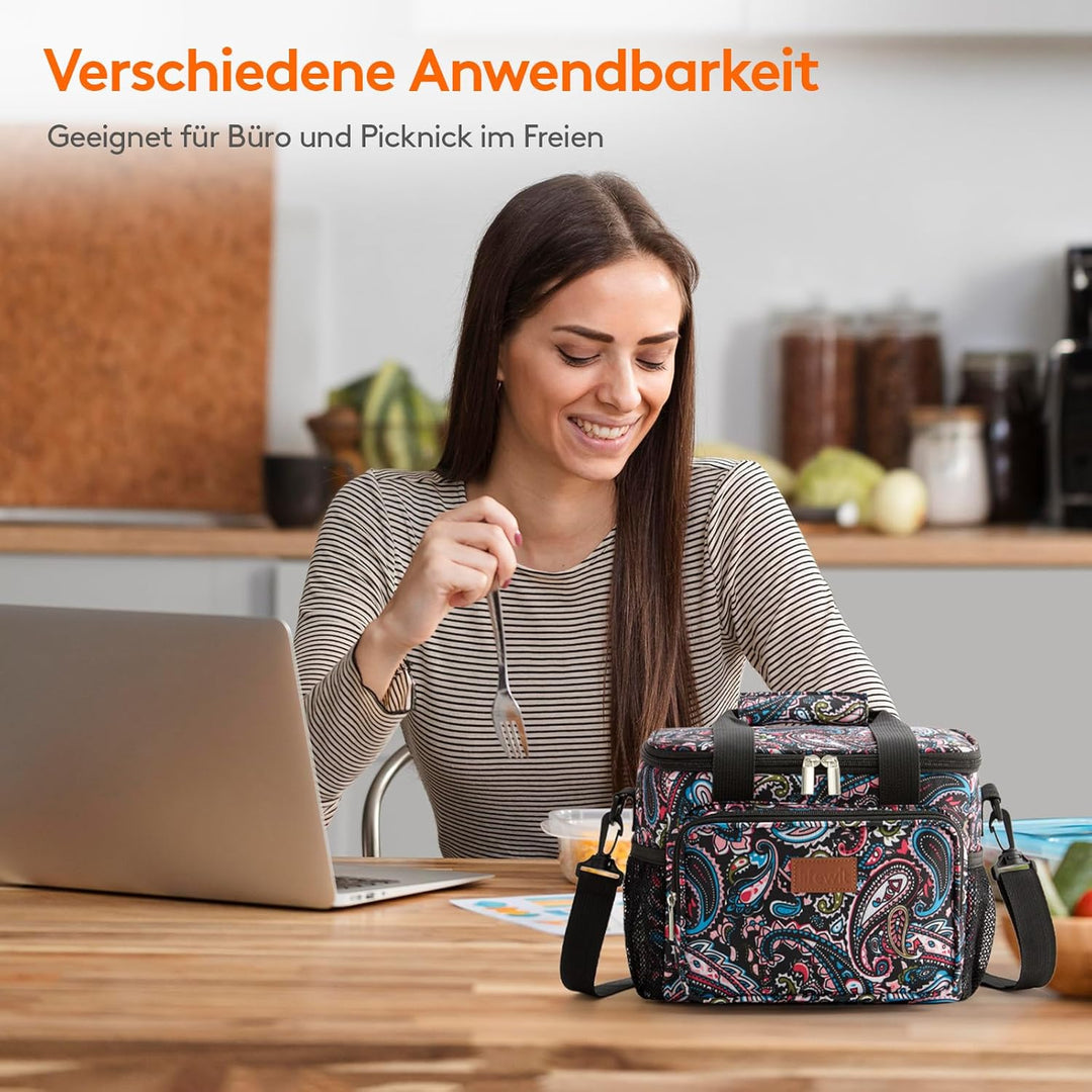 Lifewit Kleine Kühltasche, 8,5,Isolierte Lunchbag,Faltbare Lunch-Tasche, tragbare Brotdose für Herre