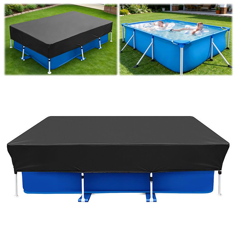 Poolabdeckung Rectangular 225 * 150 * 30cm,Sommer &amp; Winter Poolplane,Schützt Staub, Laub, Wind und S