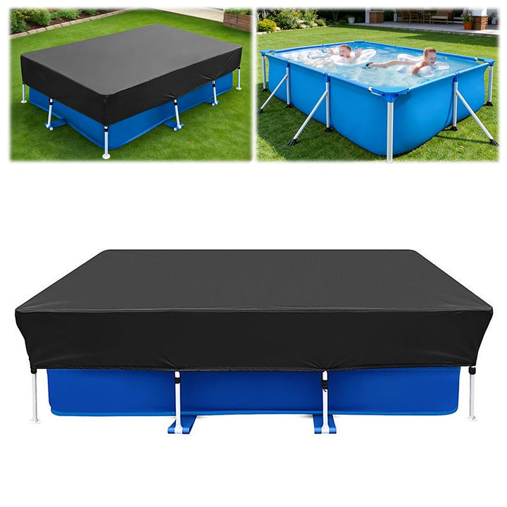 Poolabdeckung Rectangular 225 * 150 * 30cm,Sommer &amp; Winter Poolplane,Schützt Staub, Laub, Wind und S
