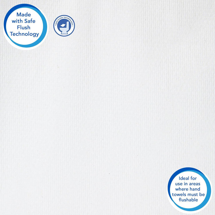 Scott Control, 6659, herunterspülbare Falthandtücher, 1-lagig, weiss, 15 Packungen x 300 Tücher