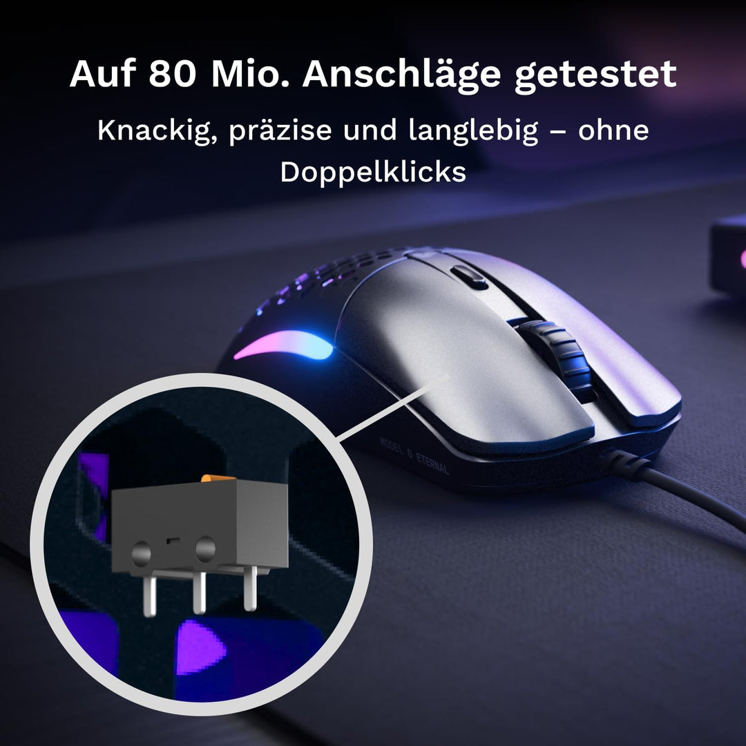 Glorious Model O Eternal ultraleichte RGB-Gaming-Maus – Kabelgebunden – nur 55 g – benutzerdef. RGB-