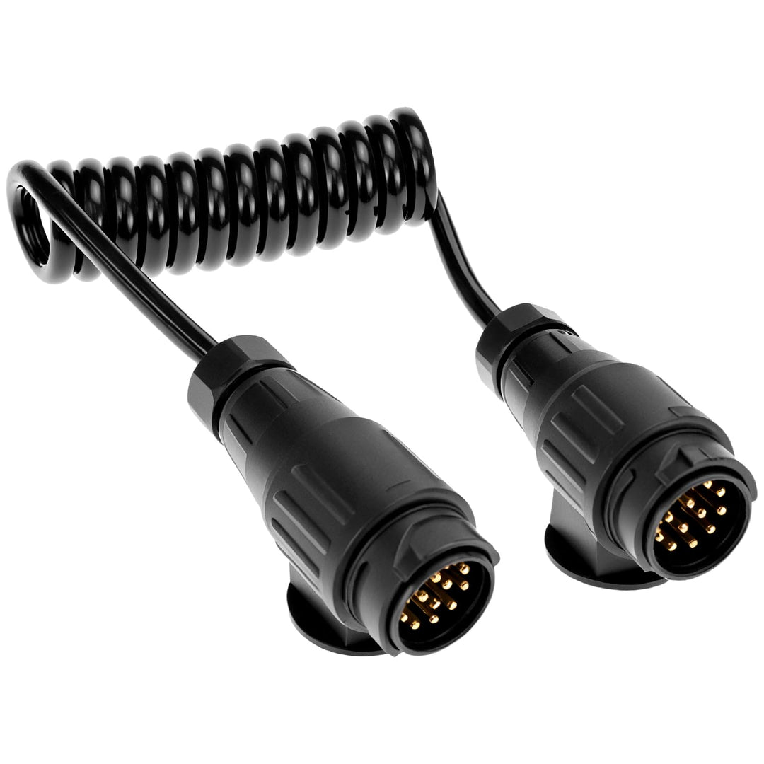 QWORK® 2M Anhängerkabel mit Stecker, 13 auf 13 polig, für 12 V Systeme - Wasserdicht und Langlebig 2