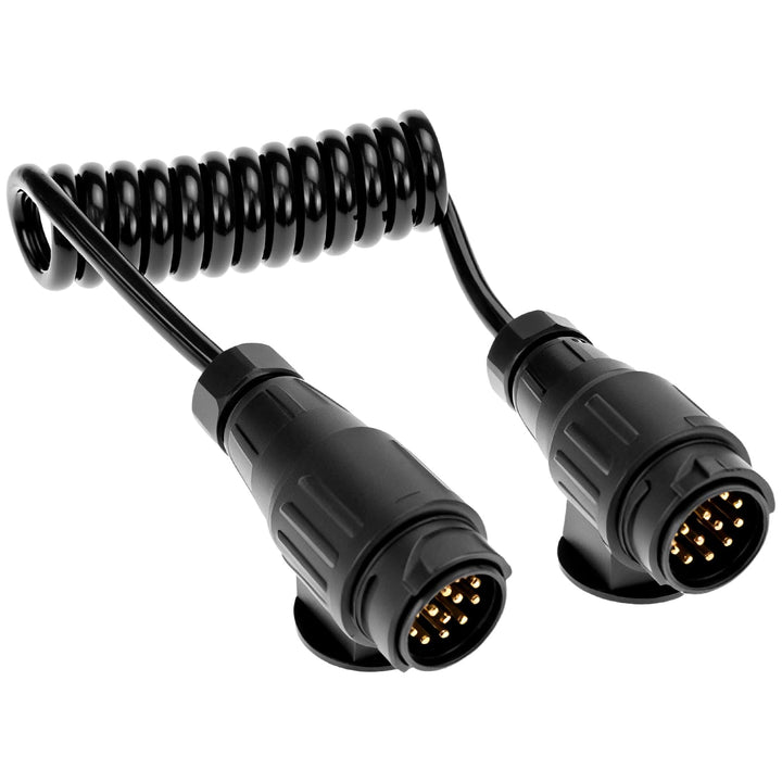QWORK® 2M Anhängerkabel mit Stecker, 13 auf 13 polig, für 12 V Systeme - Wasserdicht und Langlebig 2
