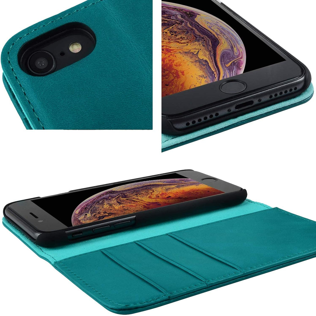 VISOUL iPhone SE 2022/2020 Hülle, iPhone 8/7 Handyhülle,Stossfeste Schutzhülle [Erstklassiges Rindsl