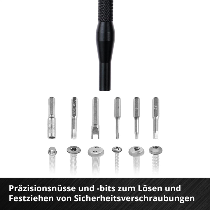 Original Einhell 114-tlg. Präzisions- und Elektronik-Reparatur-Set (Präzisionsbits, Hakendreher-Bit,