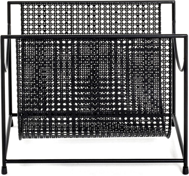 HAKU Möbel Zeitungsständer, Metall, schwarz, B 37 x T 22 x H 30 cm, Schwarz