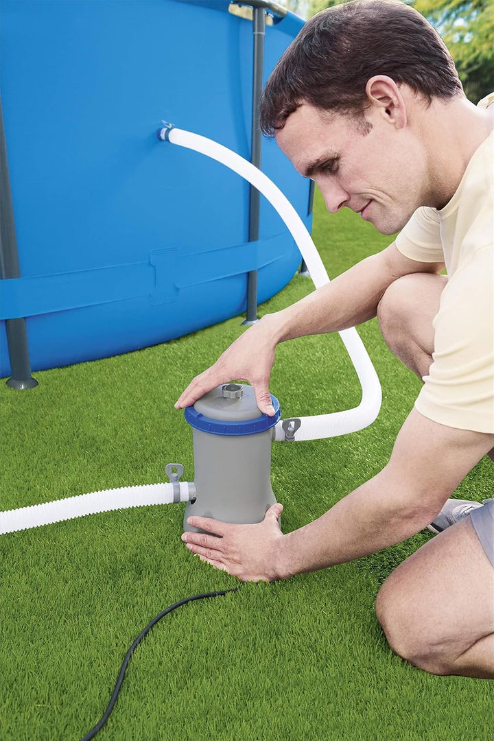 Bestway Flowclear Filterpumpe 3.028 l/h, aus Kunststoff, Grau 3.028 l/h Single, 3.028 l/h Single