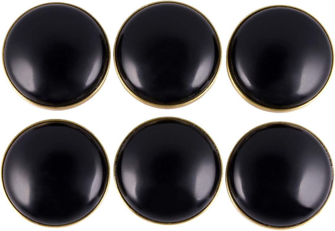 mookaitedecor Satz von 4 Obsidian Runde Schublade Knopf 32mm Kristall Stein Kabinett Knopf zieht Gri