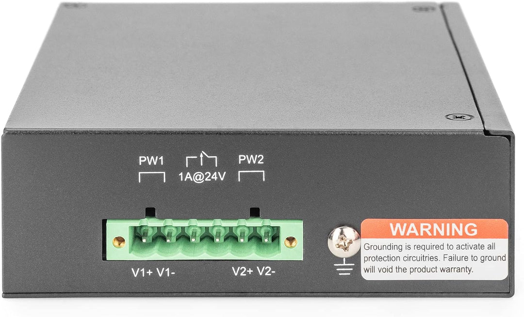 DIGITUS Netzwerk-Switch 8-Port - Hutschiene oder Wand-Montage - Gigabit Ethernet RJ45 Buchsen - DIN-