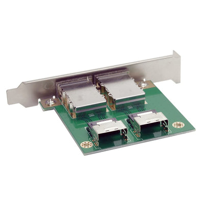 Xiwai Dual-Ports Mini SAS SFF-8088 auf SAS 36-Pin SFF-8087 PCBA Buchse Adapter mit PCI-Halterung