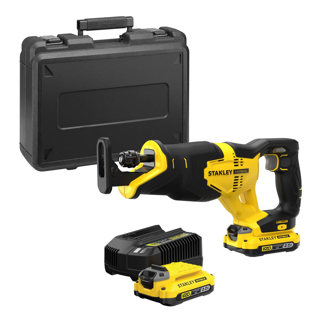 Stanley FatMax V20 Akku-Säbelsäge SFMCS310D2K (18V, 29mm Hublänge, bürstenloser Motor, variable Hubz