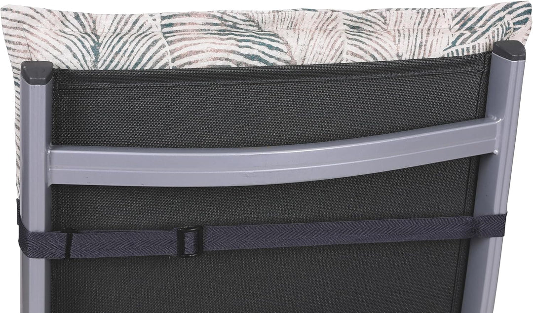 Bequeme und attraktive Polsterauflagen für Mittellehner-Gartenstühle (2er-Set, Blattmotiv gross Natu