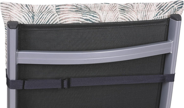 Bequeme und attraktive Polsterauflagen für Mittellehner-Gartenstühle (2er-Set, Blattmotiv gross Natu