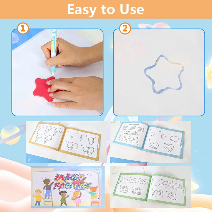 LEcylankEr Wasser Doodle Matte 120x90cm, Gross Aqua Doodle Wassermalmatte XXL, Magic Doodle Malmatte