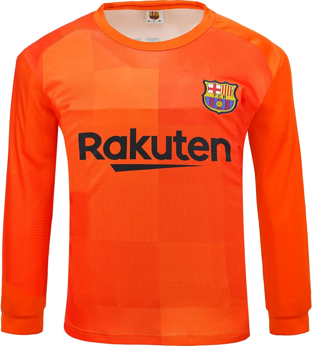 NIHMEX Barcelona TER Stegen Kinder Torwart Trikot Fussball #1, Neu Saison, Shorts Socken Torwarttrik