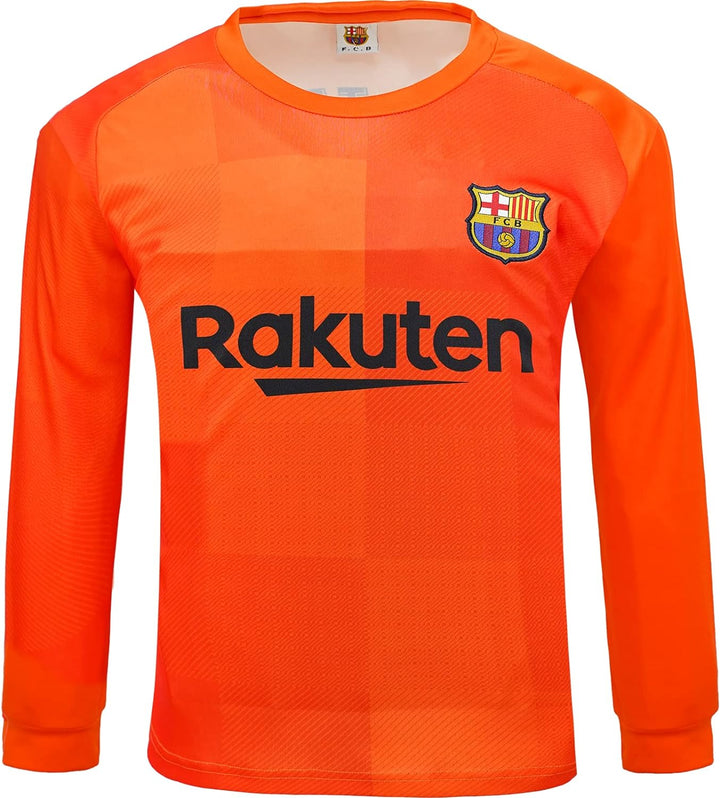 NIHMEX Barcelona TER Stegen Kinder Torwart Trikot Fussball #1, Neu Saison, Shorts Socken Torwarttrik