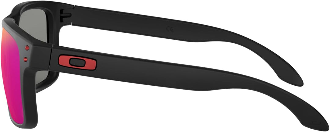 Oakley Sonnenbrille Holbrook W/Warm Matte Black / Positive Red Iridium, Matte Black / Positive Red I