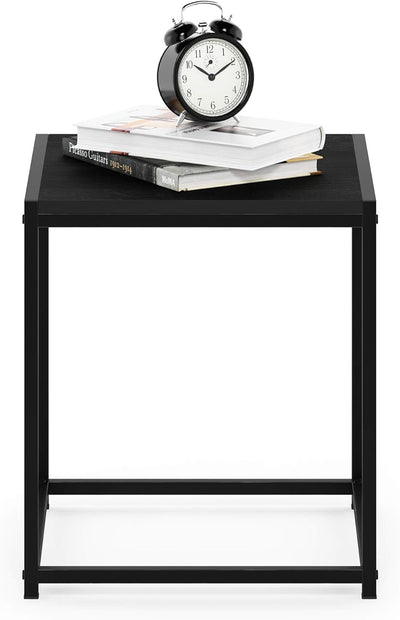 Furinno Camnus Beistelltisch mit 1 Ablagefläche, Holz, Schwarz, 40 x 40 x 45.29 cm Americano, Americ