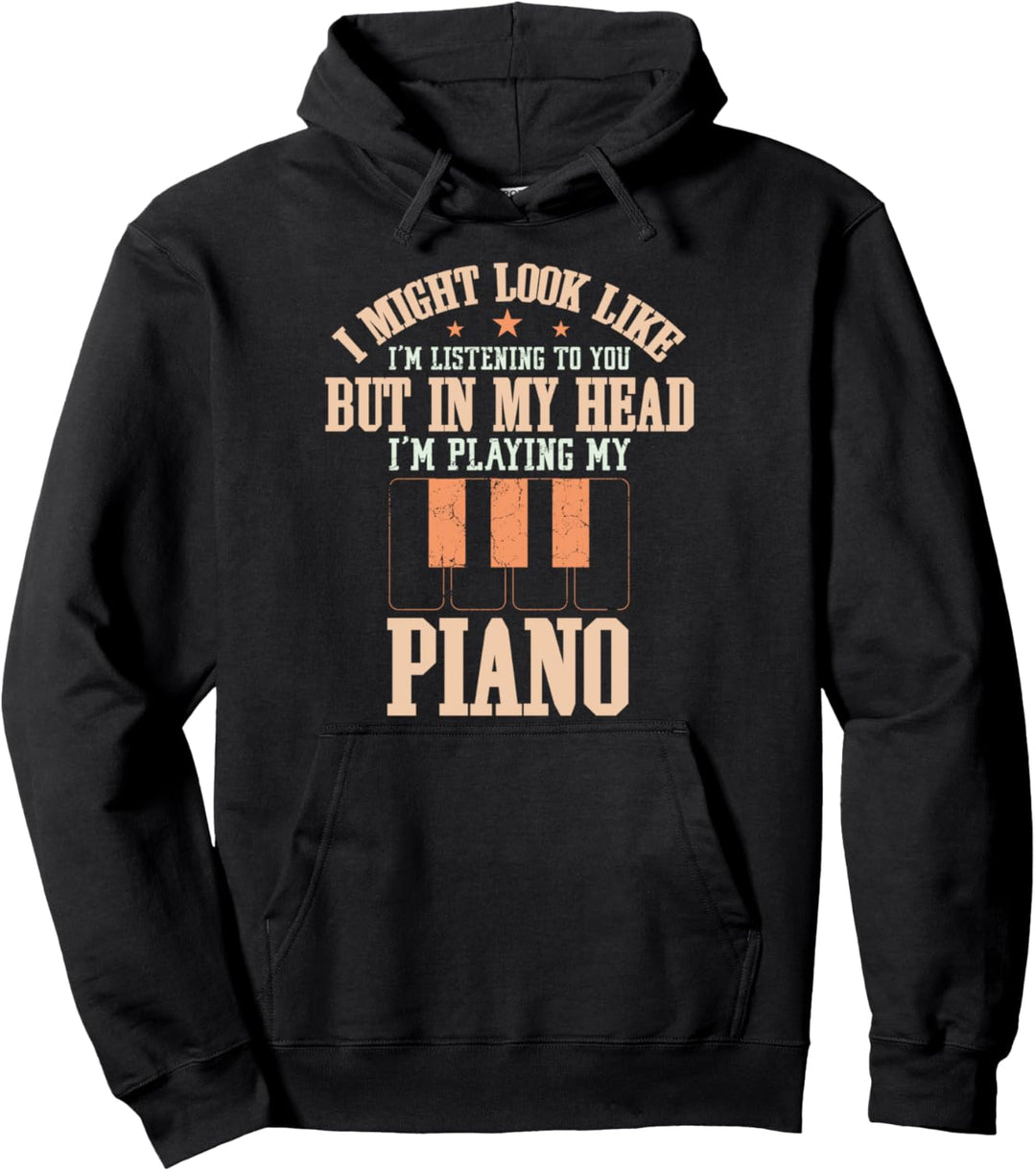 Musikalisches Klaviertempo Super Power Klavier Pianist Pullover Hoodie