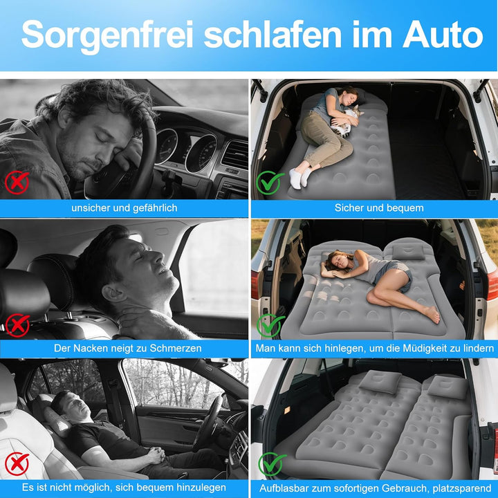 SUV Auto Matratze Luftmatratze, Aufblasbare Auto Luftmatratze für Kofferraum & Rückbank, Luftbett Au