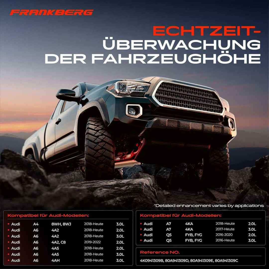 Frankberg Höhensensor Niveausensor Hinten Links Kompatibel mit A4 Allroad 2018-2021 A6 2018-2021 A7