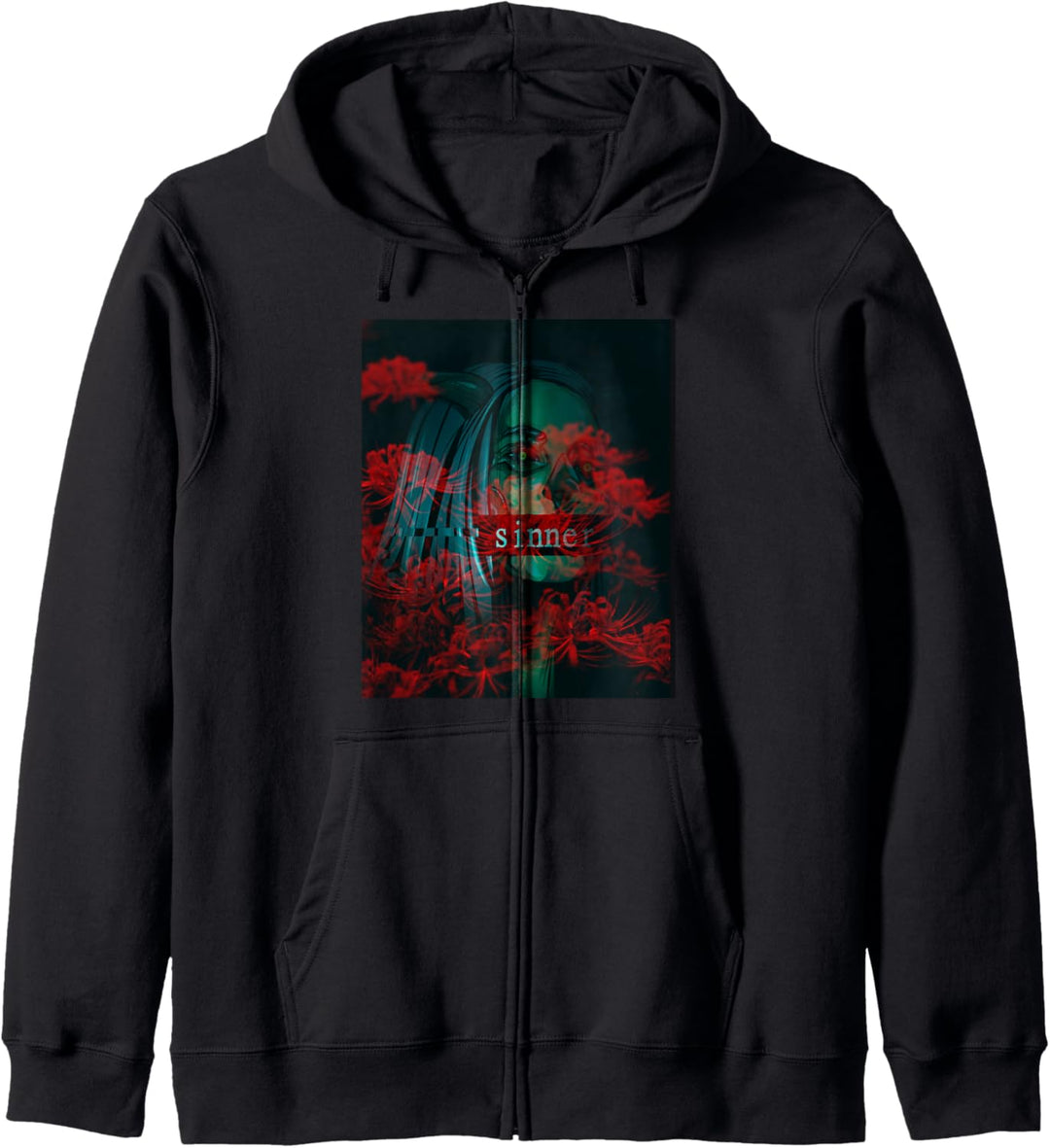 Okkult Grunge Blume Aesthetic Gothic Goth Sinner Kapuzenjacke