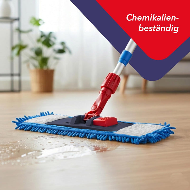 G.I.V. Bodenwischer Set 50cm Klapphalter mit Trittmechanik & Magnetverschluss + Teleskopstiel auszie
