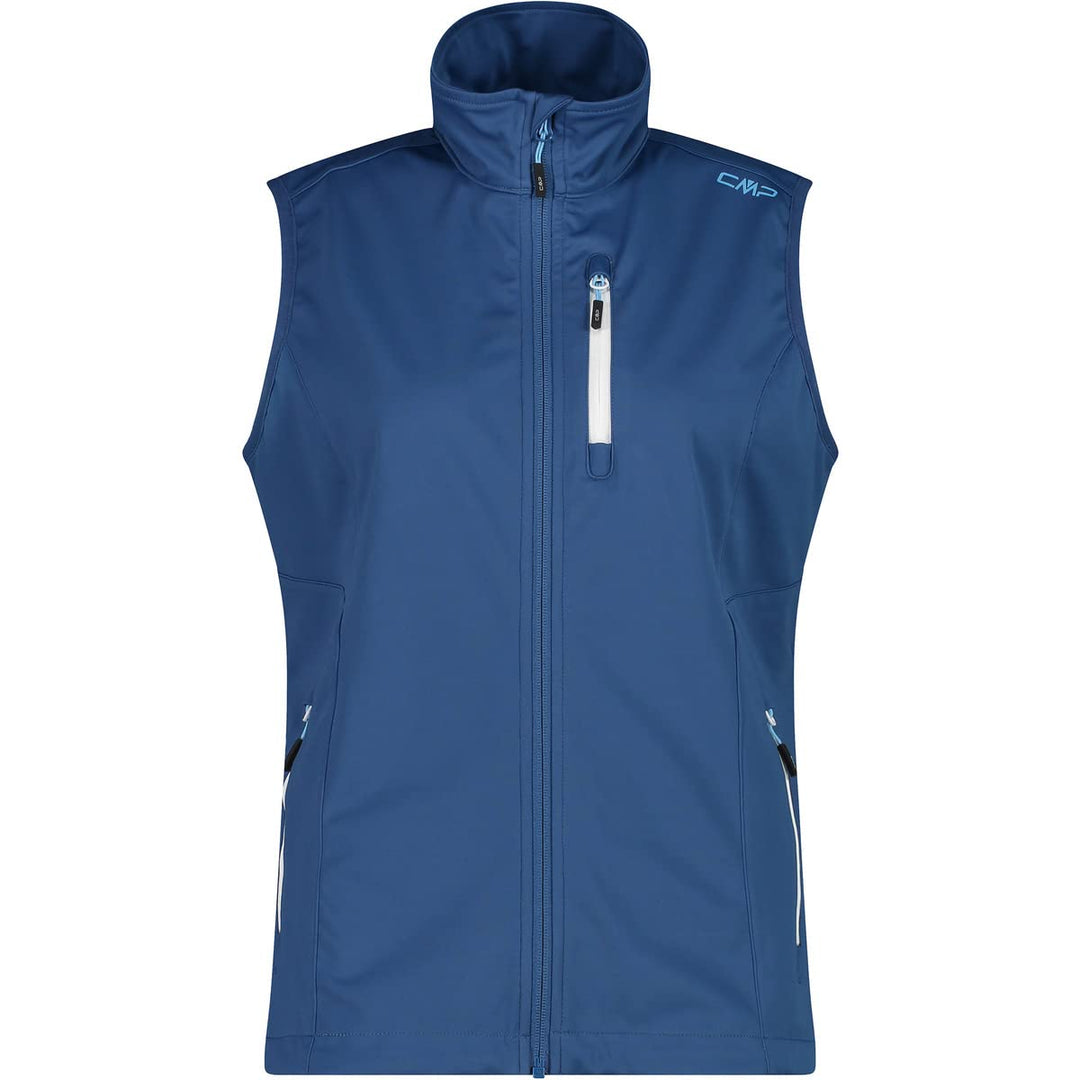 CMP Damen Light Softshell Weste Outdoorweste 38 Blau, 38 Blau