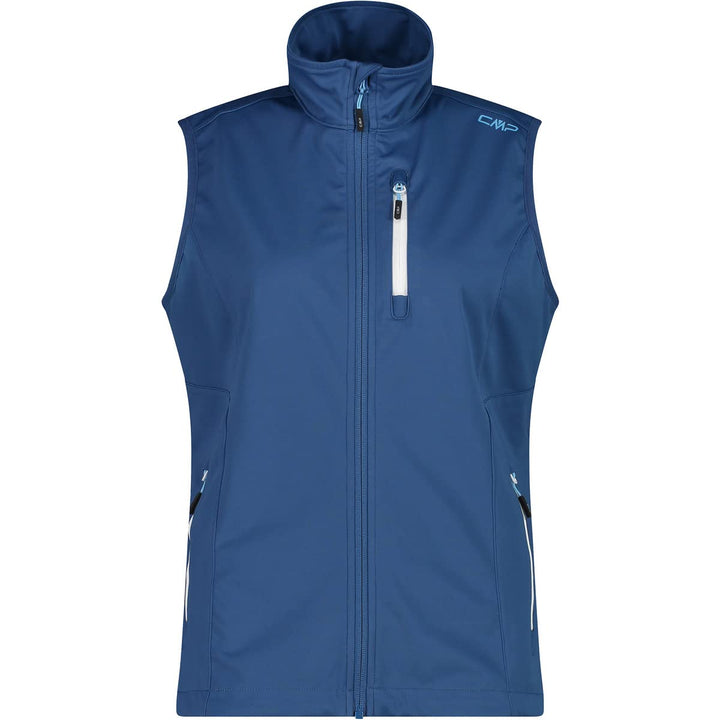 CMP Damen Light Softshell Weste Outdoorweste 38 Blau, 38 Blau