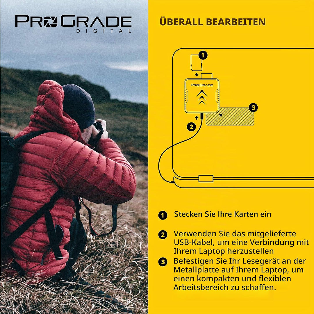 ProGrade Digital SD UHS-II Dual-Slot Speicherkartenleser | USB 3.2 Gen 2 für professionelle Filmemac