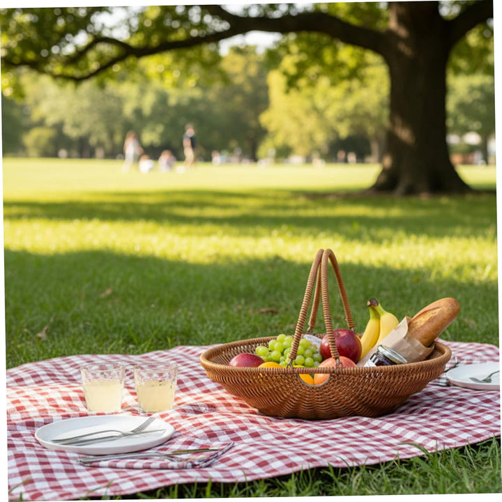 Grosser PP-Gewebe-Sammelkorb mit klappbarem Griff – Erntekorb für Gartengemüse für Picknick, Bauernh