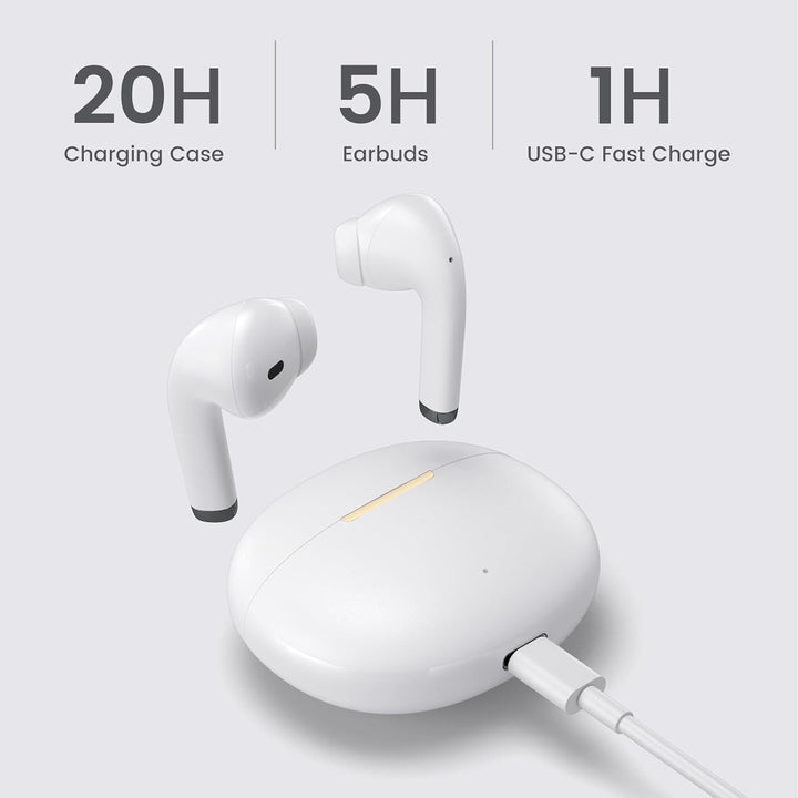 yobola Kopfhörer Kabellos Bluetooth 5.4, Semi-In-Ear Ohrhörer Tiefer Bass Stereo Touch Control mit 4