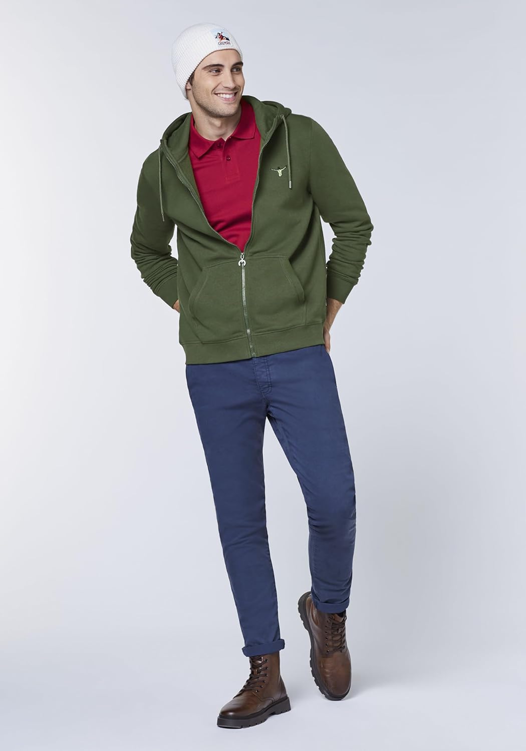 CHIEMSEE Sweatjacke mit Kapuze und Jumper-Motiven S 19-0417 Kombu Green, S 19-0417 Kombu Green