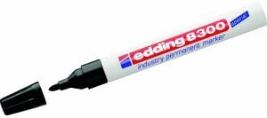 edding 10 x Permanentmarker 8300 Industry permanent Marker schwarz Rundspitze