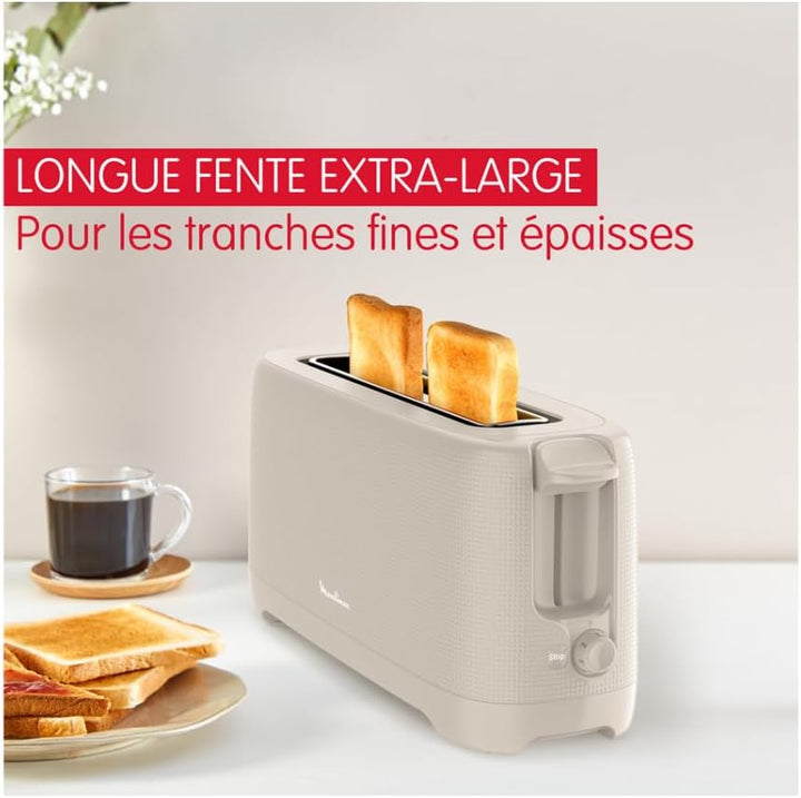 Grille-pain Longue fente Moulinex Morning LS2M0B10 1000 W Gris Chaud
