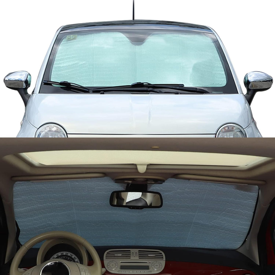 YANER Auto Windschutzscheibe Sonnenschutz UV Ray Reflektor für Fiat 500 2010-2022 Frontscheibe Sonne
