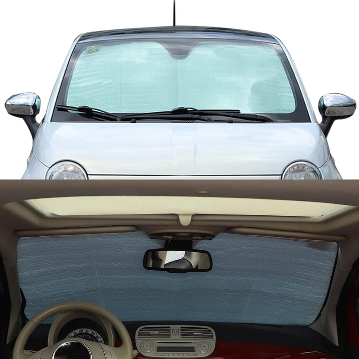 YANER Auto Windschutzscheibe Sonnenschutz UV Ray Reflektor für Fiat 500 2010-2022 Frontscheibe Sonne