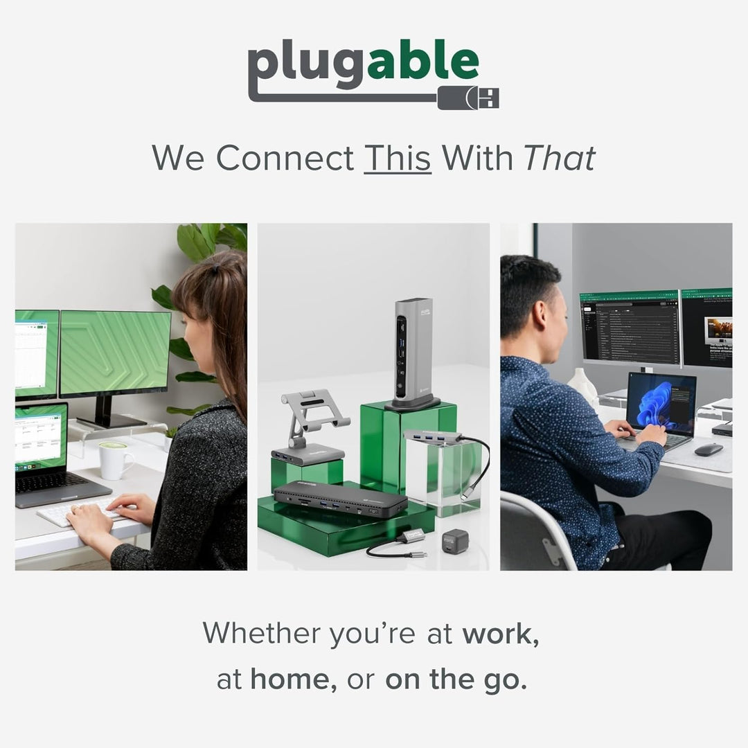 Plugable USB C auf HDMI Adapter, 2.0 HDMI, kompatibel mit Thunderbolt 3 Ports und vielen mehr, unter