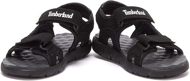 Timberland Unisex Kinder Perkins Row 2-Strap (Youth) Sandalen 21 EU Schwarz, 21 EU Schwarz