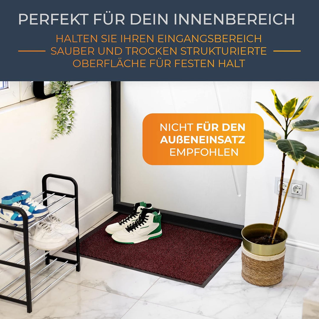 TIMELEOS Fussmatte Schmutzfangmatte mit äusserst starker Schmutz und Feuchtigkeitsaufnahme Eingangst