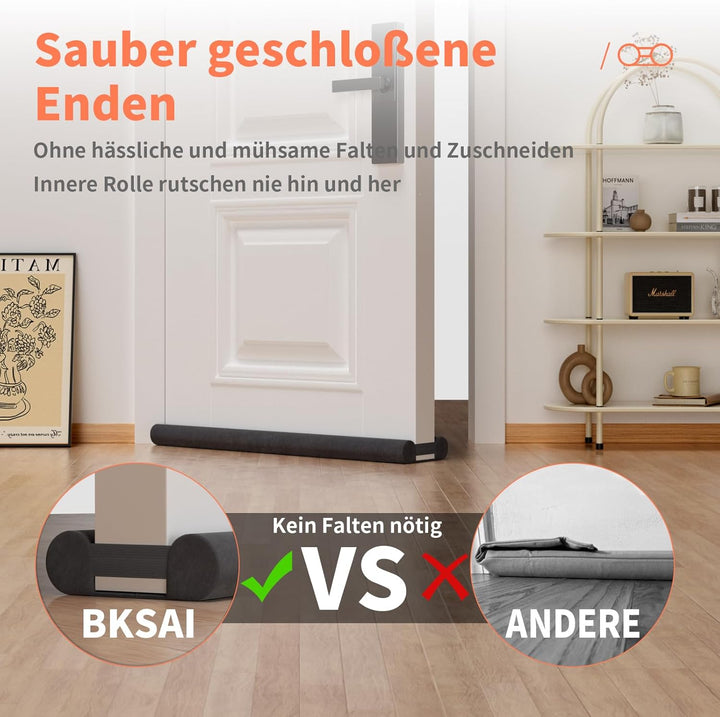 Zugluftstopper für Türen Rückstandlos Türdichtung Haustür 60-110CM Windstopper Kälteschutz Schallsch
