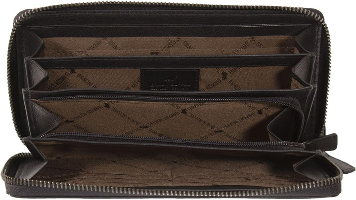 BRAUN BÜFFEL Anna Geldbörse RFID Leder 19 cm Schwarz, Schwarz