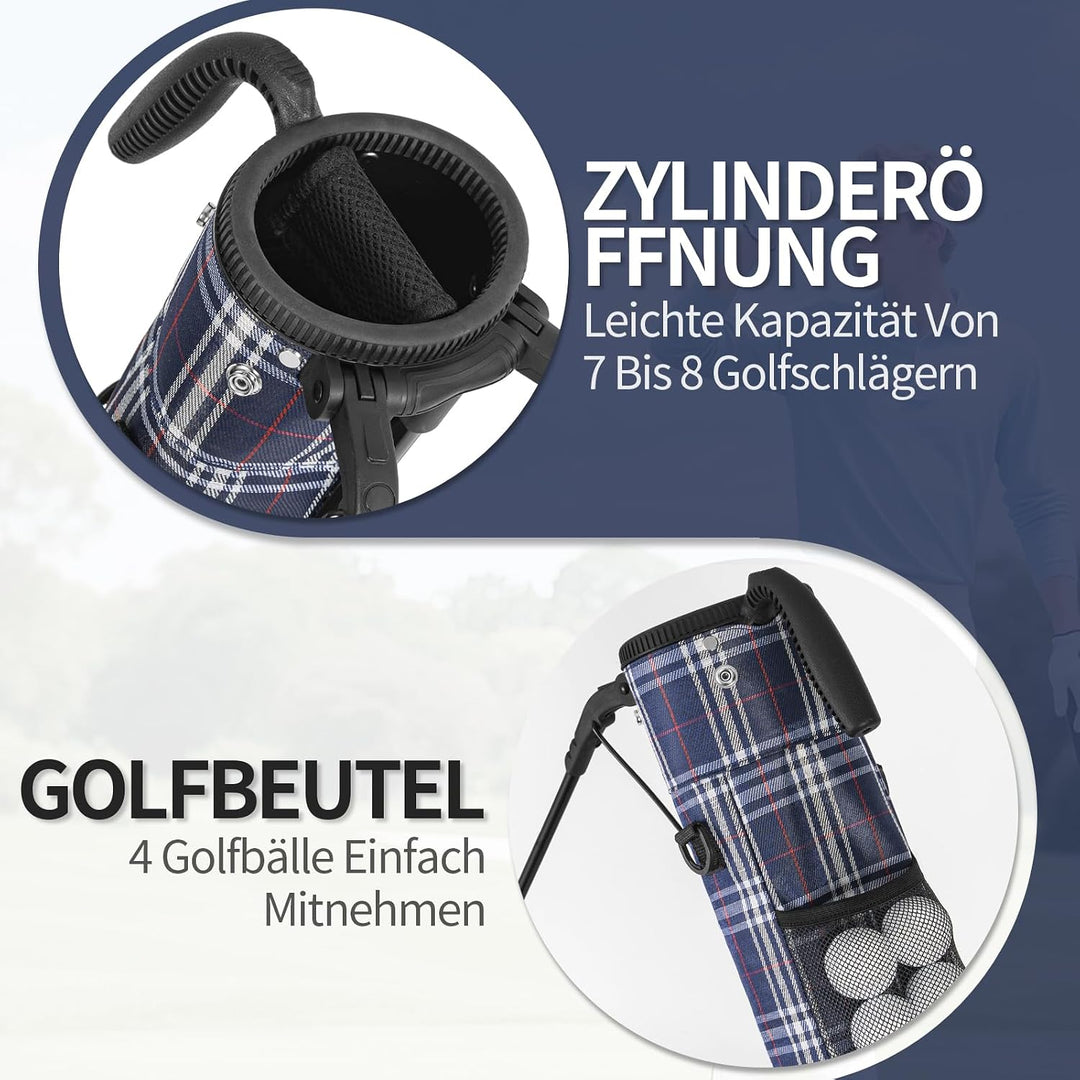 OUUTMEE Kleine Golftasche, Schlägerkoffer, Golf-Selbstständer, Schlägerkoffer und grosse Tasche, Ult
