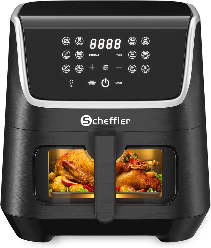 Heissluftfritteuse Scheffler 5,5L Airfryer,1800W Friteuse Heissluft ohne Fett,Power Air fryer,Heissl