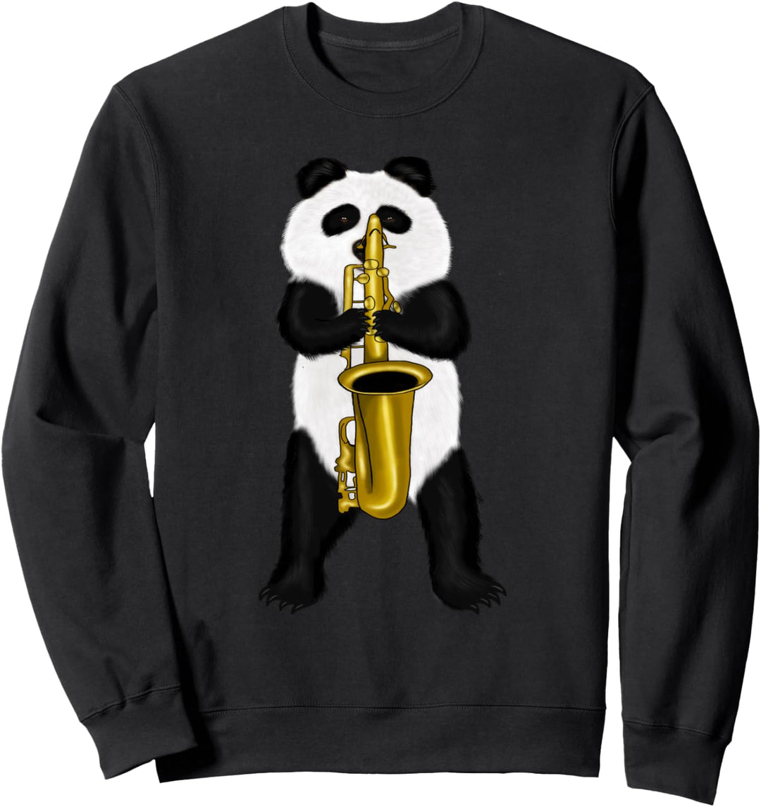 Saxophone Panda Funny Animal Sweatshirt