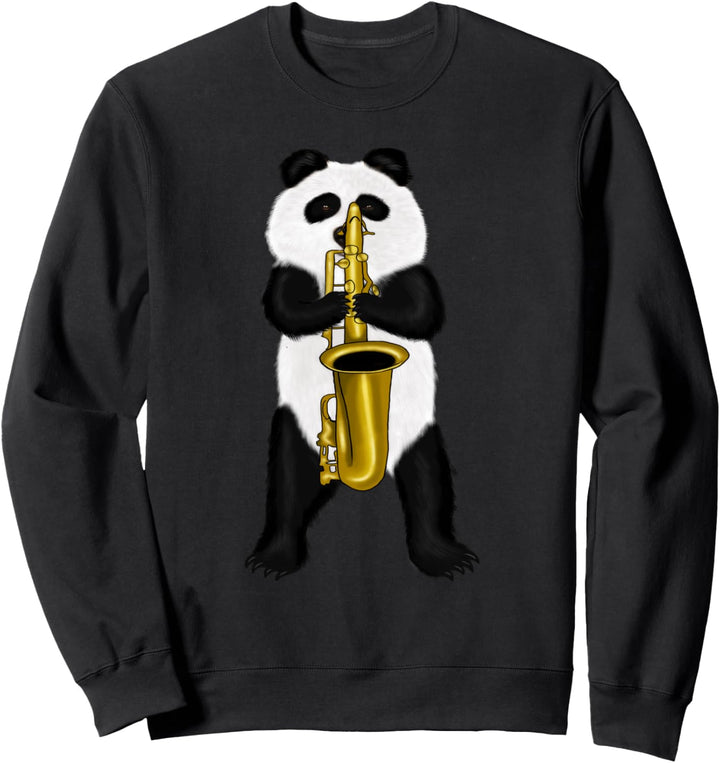 Saxophone Panda Funny Animal Sweatshirt